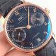 Knockoff IWC Portugieser Rose Gold Black Dial Leather Strap Mens Watches (2)_th.jpg